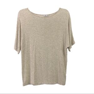 Vince Tee Oatmeal Creamy-White Color Short Sleeve T-shirt Oversized Fit Small